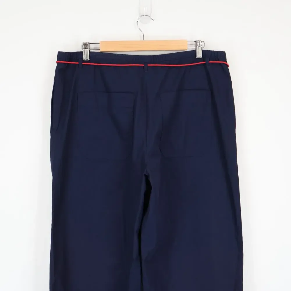 J.Crew Luna Utility Pant Navy Blue Removable Paracord Belt Size Large NWT